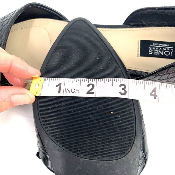 Jones New York Women's Seneca Black D’Orsay Slide On Flats Size 10M - Picture 11 of 11